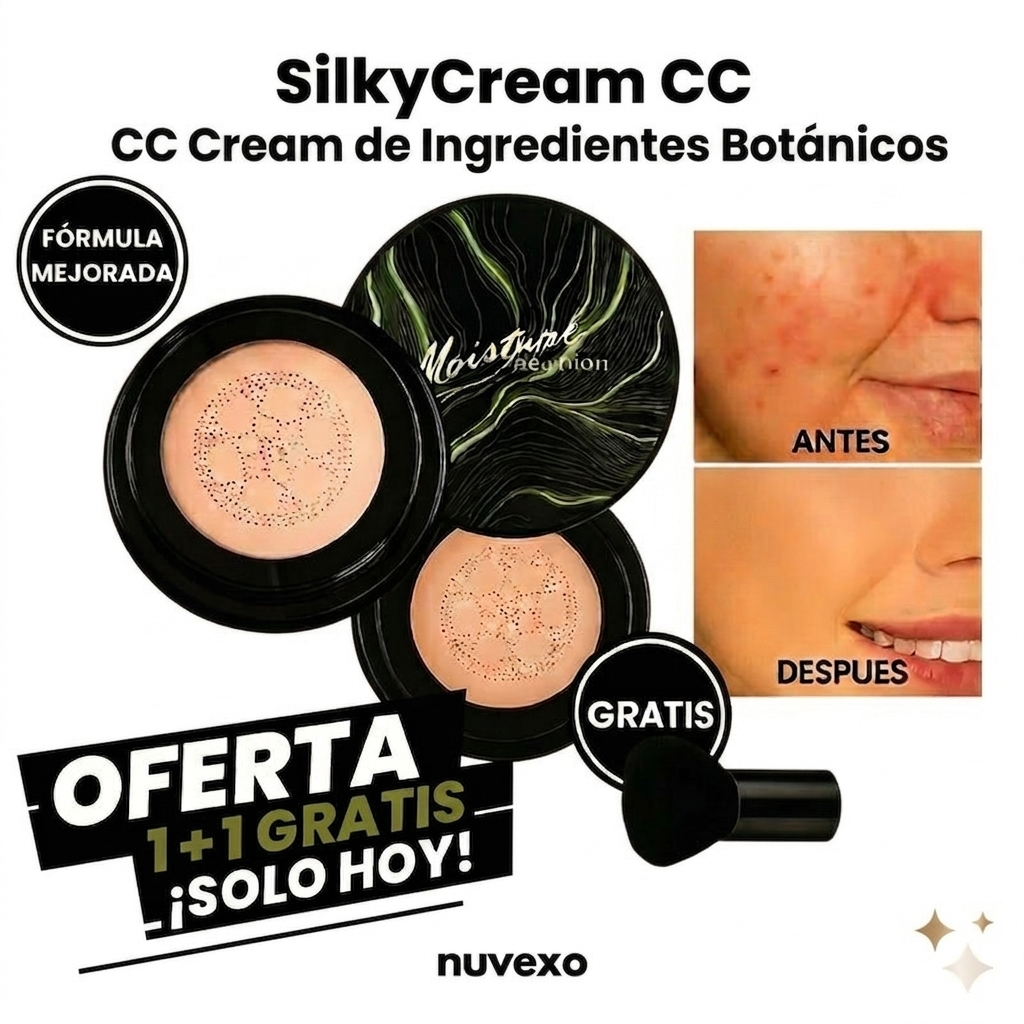 Silky Cream CC: Belleza Natural y Precisión en Cada Aplicación.