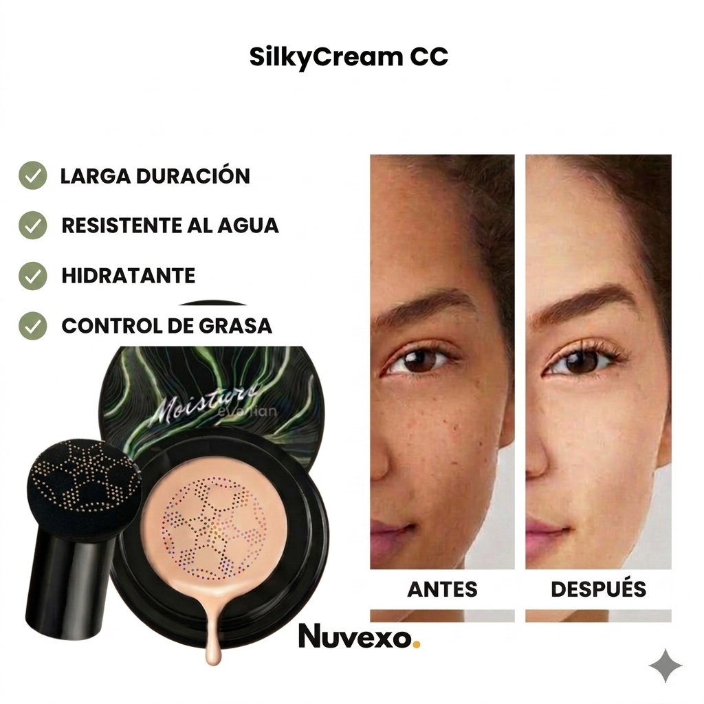 Silky Cream CC: Belleza Natural y Precisión en Cada Aplicación.